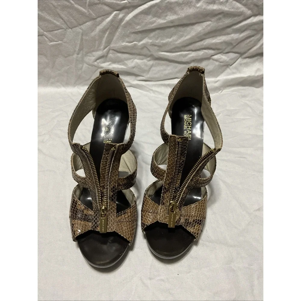 Michael Kors Leather Snakeskin 4in‎ Heels Womens Size 8M